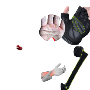 Gants de musculation de sport, entraînement, exercice, fitness, antidérapants, en cuir, réglables, avec sangle de poignet, poids pour la paume, salle de sport - Product Image 4