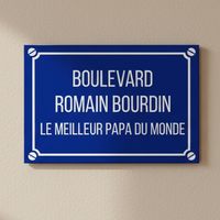Plaque de rue vintage personnalisée en métal, signalétique de rue en aluminium rétro, plaque décorative parisienne pour jardin, bureau, décoration murale