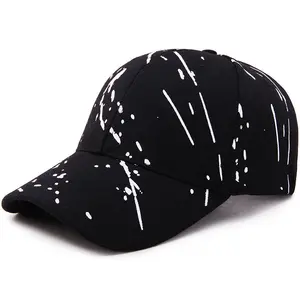 도매 남여 공용 야외 인쇄 스크랩 곡선 챙 6 패널 캐주얼 기본 빈티지 조절 모자 맞춤 로고 야구 모자