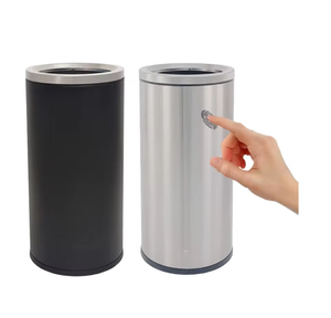 Hồng Kông Thép Không Gỉ Dọc Mở Bin Trong Nhà Ngoài Trời Gạt Tàn Container Cho Sảnh Khách Sạn Trung Tâm Mua Sắm Kim Loại Thanh Lịch Lưu Trữ - Product Image 6