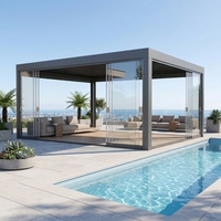 Pergola rétractable en aluminium à rupture de pont thermique de haute qualité Sweet Home, montage facile, imperméable, pour patio extérieur, jardin, gazebo