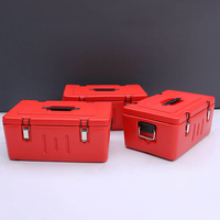 40L Isolierter Speisenbehälter Warmhaltebox für Catering, Suppenwärmer Gewerblich für Restaurant, Kantine, Zuhause, Rot