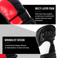 Gants de MMA professionnels en cuir PU couleur personnalisée avec double protection des poignets pour Muay Thai, Kickboxing, Sparring, OEM