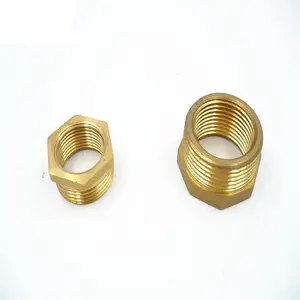 Brass Pipe Fitting 1 NPT Male to 3/4 NPT Female Reducer Face Bushing