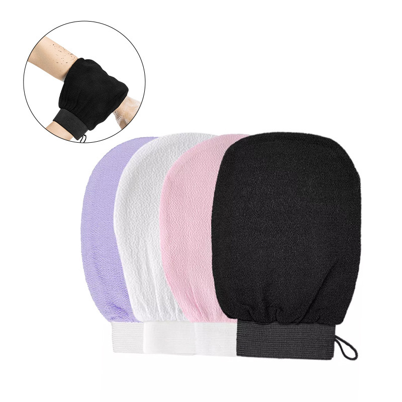 Adult Bath Supplies Nylon Gloves Back