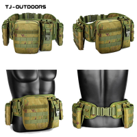 Article chaud Nylon 5-en-1 Combat Camouflage Ceinture de travail Équipement tactique multifonction pour les chasseurs et les amateurs de plein air