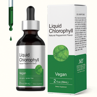 Gouttes de chlorophylle liquide naturelle pure à la menthe pour une fraîcheur interne quotidienne et un soutien de l'équilibre corporel, 59 ml, flacon ambré