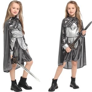 Costume de guerrier médiéval brillant argenté pour enfants, <span class=keywords><strong>robe</strong></span> de carnaval pour filles, Halloween, Purim - Product Image 1