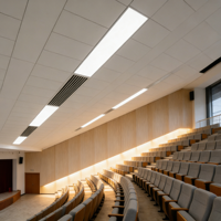 Panneau acoustique en laine de roche insonorisant moderne, ignifuge, pour plafond suspendu d'hôtel et de salle de conférence, tuile de plafond suspendu 2x2