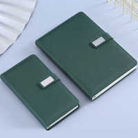 Ensemble de carnets personnalisés A5 avec couverture en cuir magnétique, reliure cousue, idéal pour les réunions d'affaires et comme option cadeau