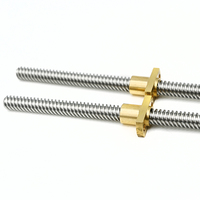 Ball Screw TR8X2 TR8*2 100mm-2000mm Stainless Steel Brass Nut Bearing Factory Direct Customized