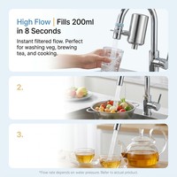 Filtre de Robinet de Cuisine en Acier Inoxydable à Membrane d'Ultrafiltration, Filtration de Haute Précision, Adapté à la Filtration par Robinet