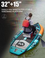 Kayak de Pêche Flottant Gonflable Haut de Gamme Personnalisé pour 2 Personnes, pour la Mer et les Activités de Plein Air