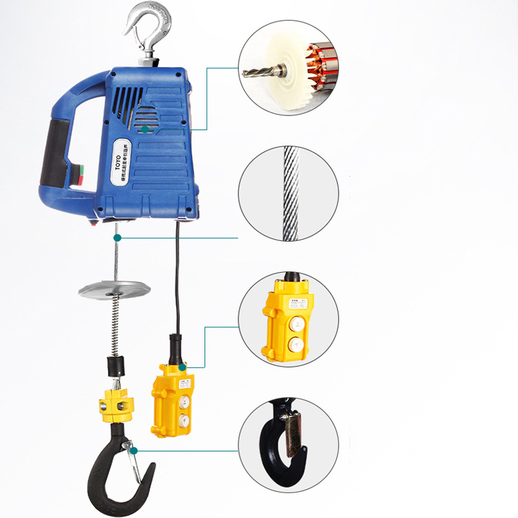500kg di controllo a distanza senza fili mini portatile di trazione elettrica di sollevamento