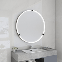 Miroir de salle de bain LED ovale Eterna à éclairage latéral, interrupteur tactile, design moderne, indice de protection IP44, certifié ETL, taille personnalisée pour salon et usage domestique