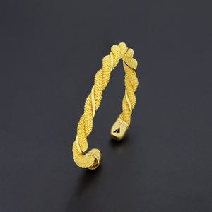 Jxx High Quality Fashion Jewelry Dubai 24k Gold Plated Brass Bangles Women <b>Bracelet</b> - Product Image 4