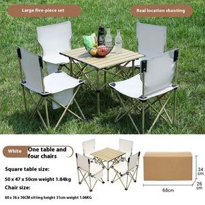 Table de pique-nique pliante légère en acier au carbone pour l'extérieur, le jardin et le camping - Product Image 2