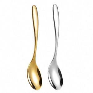 Cuillère à soupe personnalisée avec logo, en acier inoxydable doré ou argenté, pour table, cuillère à dîner, cuillère à dessert, ensemble d'argenterie - Product Image 2