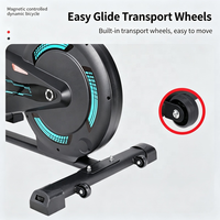 Vélo d'exercice stationnaire haut de gamme pour usage domestique, écran tactile intelligent, moniteur numérique, construction en acier, résistance à entraînement par courroie magnétique