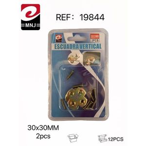 Escuadra Vertical 30x30mm 2pcs Steel Angle Bracket For Metal Joining - Product Image 1