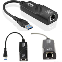 USB 3,0 cable de red LAN 10/100/1000 Mbps usb de la computadora de la PC 3,0 RJ45 Gigabit Ethernet Adapter