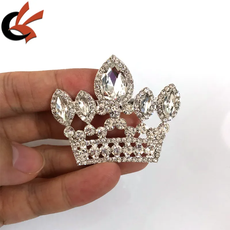 Broche de luxe en strass, 2 pièces, broche pour femme, couronne, cristal, argent