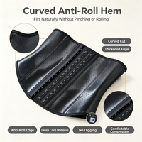 Gaine amincissante pour femme avec trous, corset tendance en latex respirant pour le bas du ventre, contrôle ferme, pour affiner la silhouette