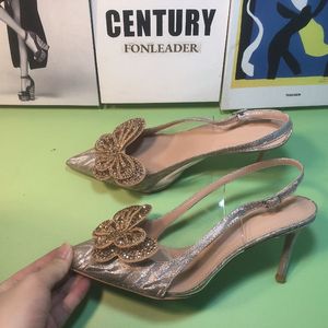 Nouvelles sandales slingback Talon Pour Femme avec strass, talons sexy pour femmes - Product Image 6