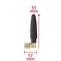Antenne de routeur omnidirectionnelle verticale compacte 48MM Mini Droite/Angle Droit en ABS+Cuivre 3.5dBi 50 Ohm 2.4G GSM 3G 4G LTE