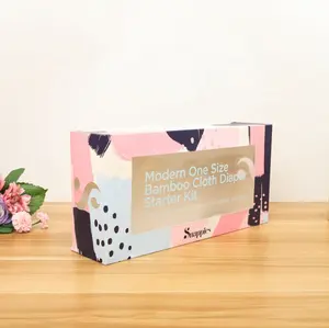 Cajas de papel de cartón baratas, embalaje elegante y plegable, caja de exhibición con ventana de plástico