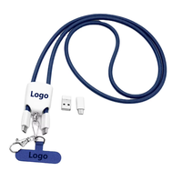 Câble de charge rapide USB 4-en-1 60W Type C en nylon tressé avec transfert de données et lanière anti-perte pour téléphone portable, certifié CE RoHS