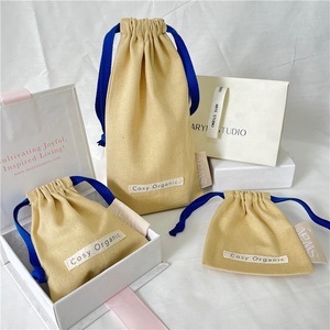 CH Organic Cotton <b>Dust</b> <b>Bag</b> Muslin Cotton Drawstring <b>Bag</b> Jewelry Gift Packing Pouch Cotton Cloth Label Logo Custom - Product Image 1