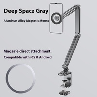 Support Cantilever à Rotation 360 Degrés Magnétique Flexible pour Prise de Vue en Direct en Alliage d'Aluminium Compatible avec Support de Téléphone