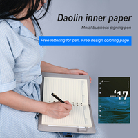 Journal personnel A5 en cuir PU avec verrouillage par empreinte digitale, recharge sans fil, bloc-notes avec batterie externe 8000 mAh et clé USB 16 Go