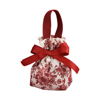 Nouvelle Pochette Imprimée Fleurie, Sacs de Bonbons de Mariage, Pochette à Cordon en Toile, Sachets Cadeaux