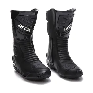 ARCX Mens หนัง Speed Biker รถจักรยานยนต์แข่งรถจักรยานยนต์รถจักรยานยนต์รองเท้าสวมแข่งรถรองเท้า