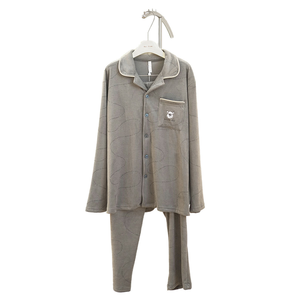 Pijamas Extra Cálidos de Invierno para Hombre, Conjunto de Ropa de Dormir de Felpa Gruesa, Manga Larga, Talla Grande L-XXL - Product Image 2