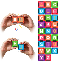 Kit éducatif Magplayer Mini Tiles 3,75 cm (1,5 pouce) – Ensemble de voyage portable – Mini tuiles magnétiques éducatives – Blocs personnalisés