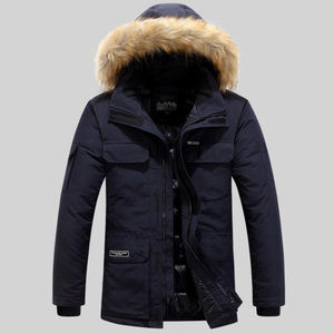 Veste en duvet d'oie grande taille <span class=keywords><strong>pour</strong></span> homme, col en fourrure, Style canadien, manteau d'hiver <span class=keywords><strong>froid</strong></span> résistant au vent, de haute qualité - Product Image 6