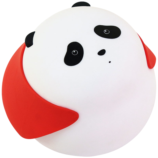 1200mAh USB Rechargeable Panda LED Night Light Mini Silicone Lamp with Warm White Breathing Light and Sensitive Tap Control