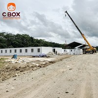 Cbox Unités de bureau préfabriquées à montage facile, modulaires et mobiles, pour secours en cas de catastrophe, maison conteneur pliable de 20 pieds pour camp minier et stockage