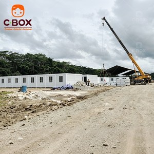Cbox Unités de bureau préfabriquées à montage facile, modulaires et mobiles, pour secours en cas de catastrophe, maison conteneur pliable de 20 pieds pour camp minier et stockage - Product Image 1