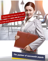 Porte-documents d'affaires réutilisable, organiseur, padfolio personnalisé, classeur à anneaux personnalisé, dossier en cuir A4 avec logo personnalisé