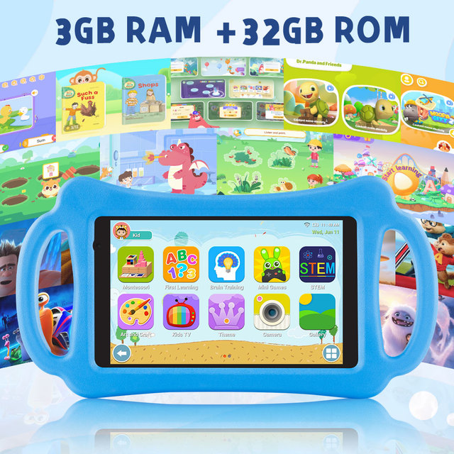 OEM/ODM Stable Professional Android 17 3+32GB 5G WiFi 8-Inch Tablet PC for Kids & Business Use with USB Type-C