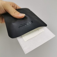 Sachets de café en aluminium mat noir scellés sur 3 côtés, personnalisables en usine, 5g 10g, petits emballages en plastique