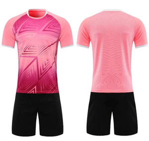 Seragam Jersey Sepak Bola Lengan Setengah O-Neck dengan Cetak Transfer Sublimasi 100% Poliester yang Dapat Bernapas, dengan Desain Tim Kustom untuk Semua Musim - Product Image 4