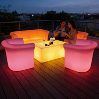Ensemble de canapés lumineux haut de gamme pour bar à chichas, bar KTV, lieu de divertissement, avec télécommande sans fil et changement de couleur