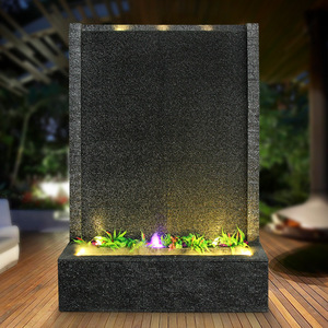 Fuente de agua de pie estilo europeo con luces LED para decoración interior y exterior, ideal para sala de estar y paisajismo. - Product Image 1