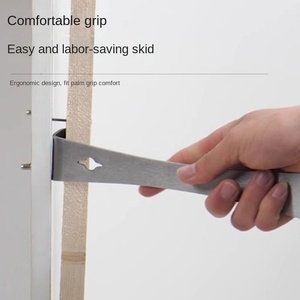 Barre de levier à tête plate en acier inoxydable, grattoir multifonction pour le travail du bois, outils de démontage et de nettoyage de planches en bois - Product Image 4