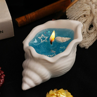 Duftkerzen mit Sternenhimmel-Muscheldesign |   Luxuriöse Gelwachskerzen mit Ozean-Thema für Heimdekoration & Hochzeitsgeschenke im Großhandel
